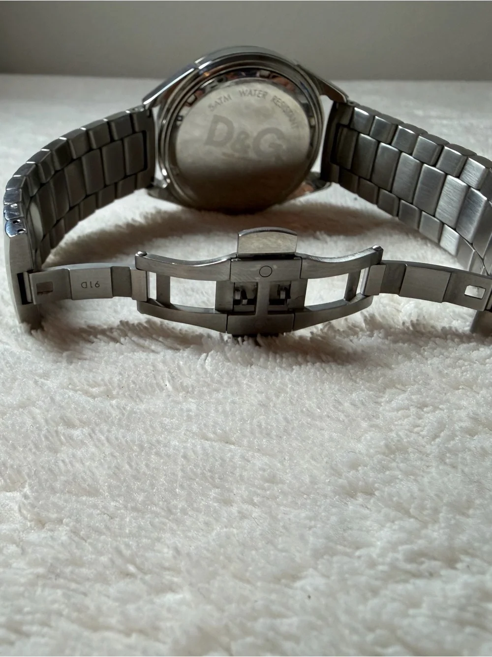 D&G Silver Tone Men's Stainless Steel Watch with Subdials **new battery**